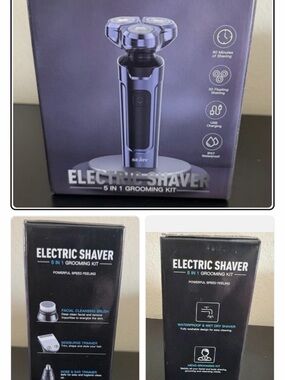 5-in-1 Electric Shaver Grooming Kit - Metallic Purple Finish